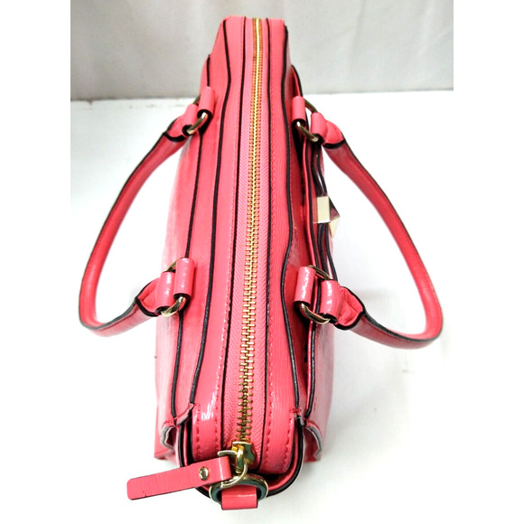 Kate Spade Beacon Court Jeanne Strawberry Red Patent Leather Top Handle Tote Bag - Picture 5 of 13